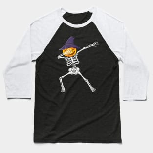 Dancing Skeletons Dabbing Skeleton Dab Boys Girls Halloween Baseball T-Shirt